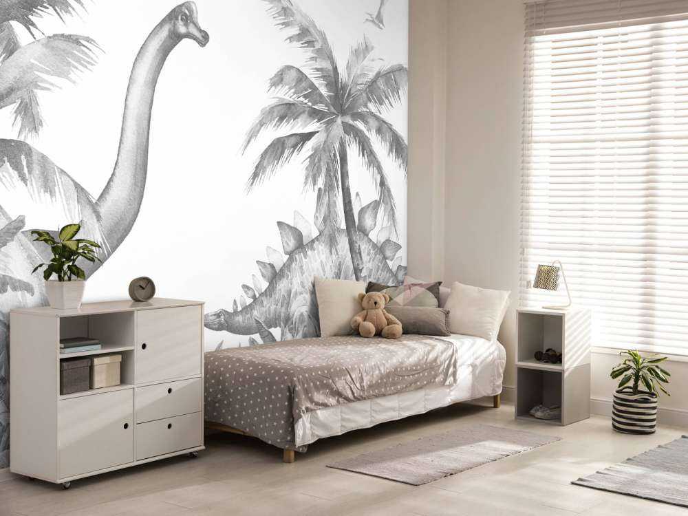 Dinosaurussen in zwart-wit