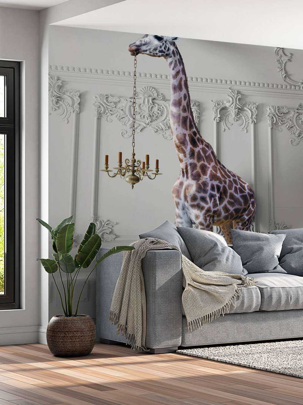 Giraffe met kandelaar