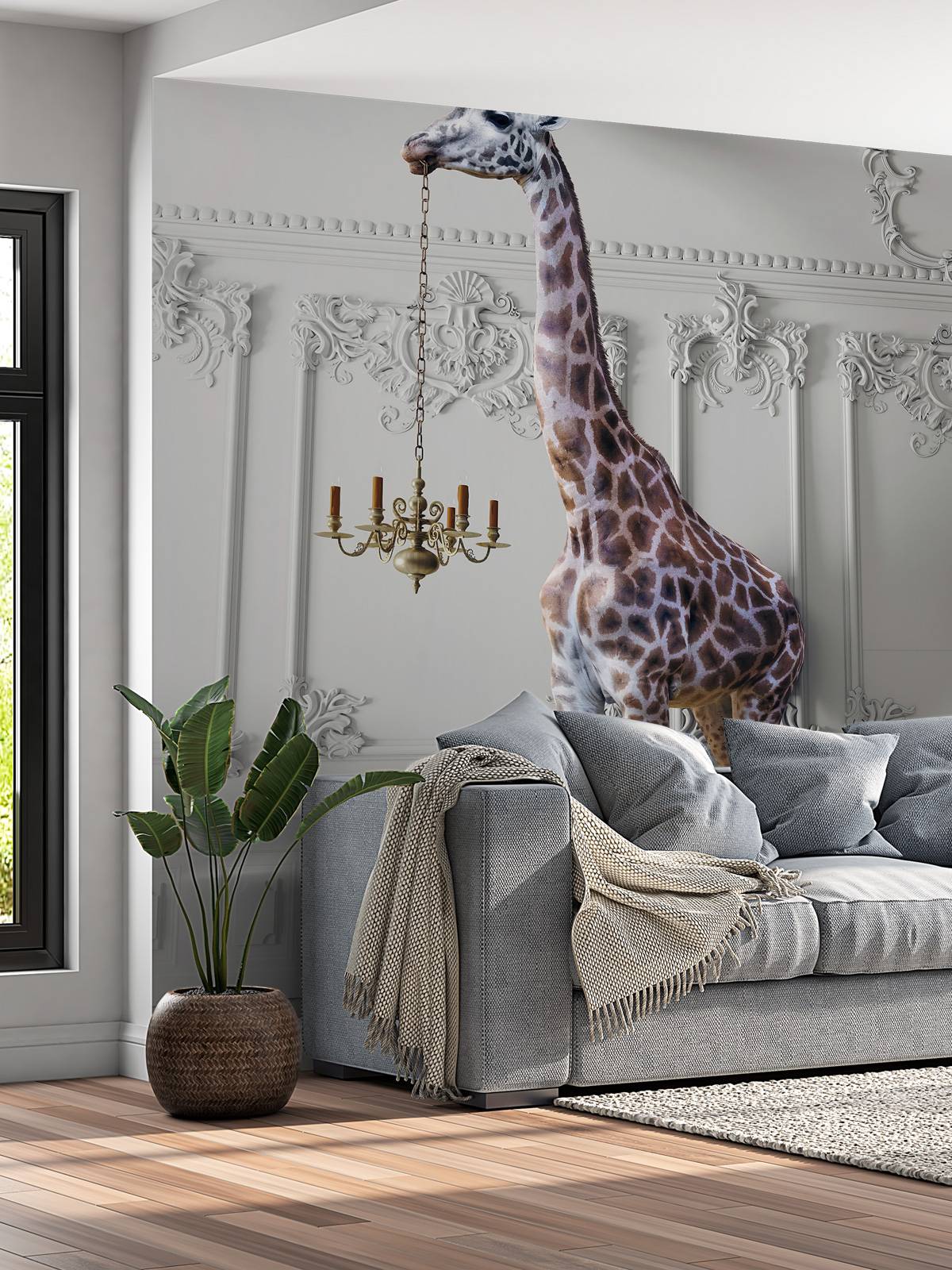 Giraffe met kandelaar