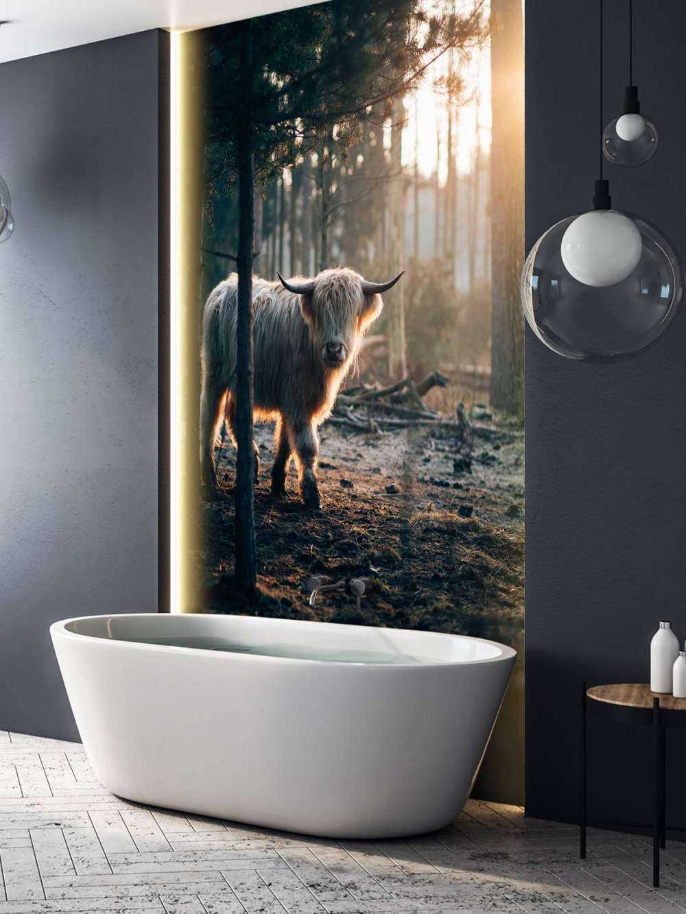 Witte Schotse hooglander