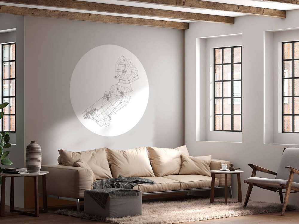 Plattegrond van Flevoland, wit