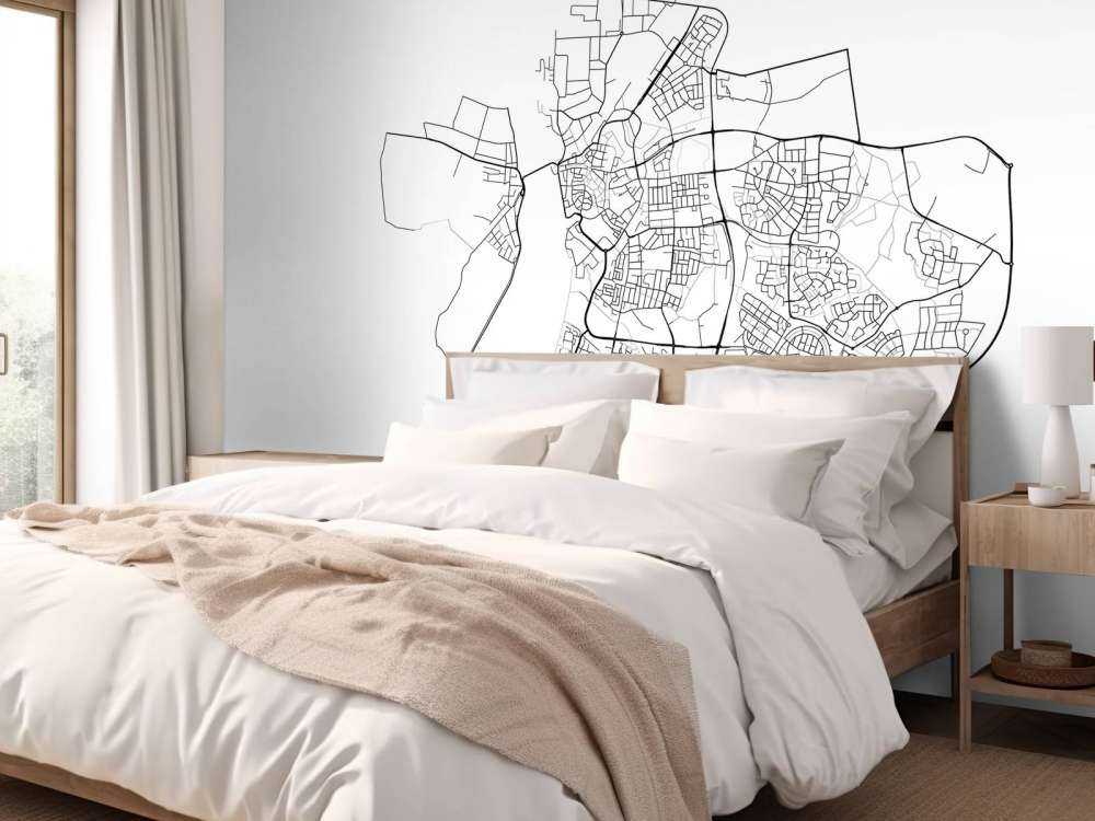 Plattegrond van Zutphen, wit 