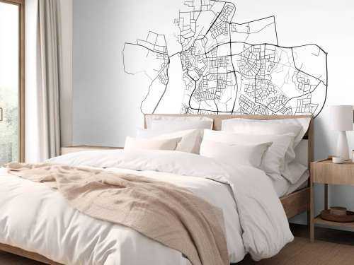 Plattegrond van Zutphen, wit 