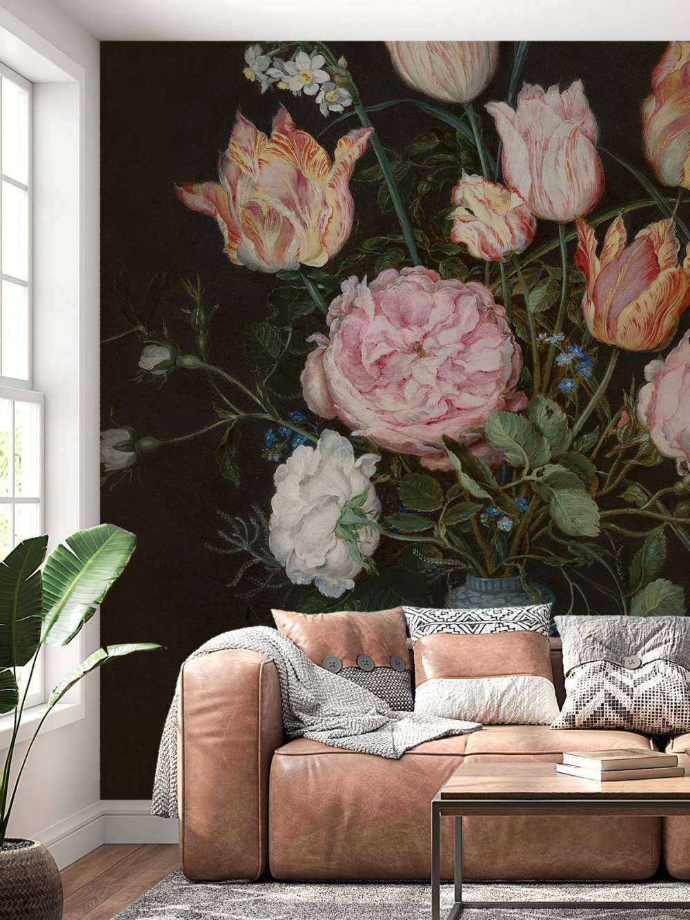 Wan-Li-vaas met bloemen