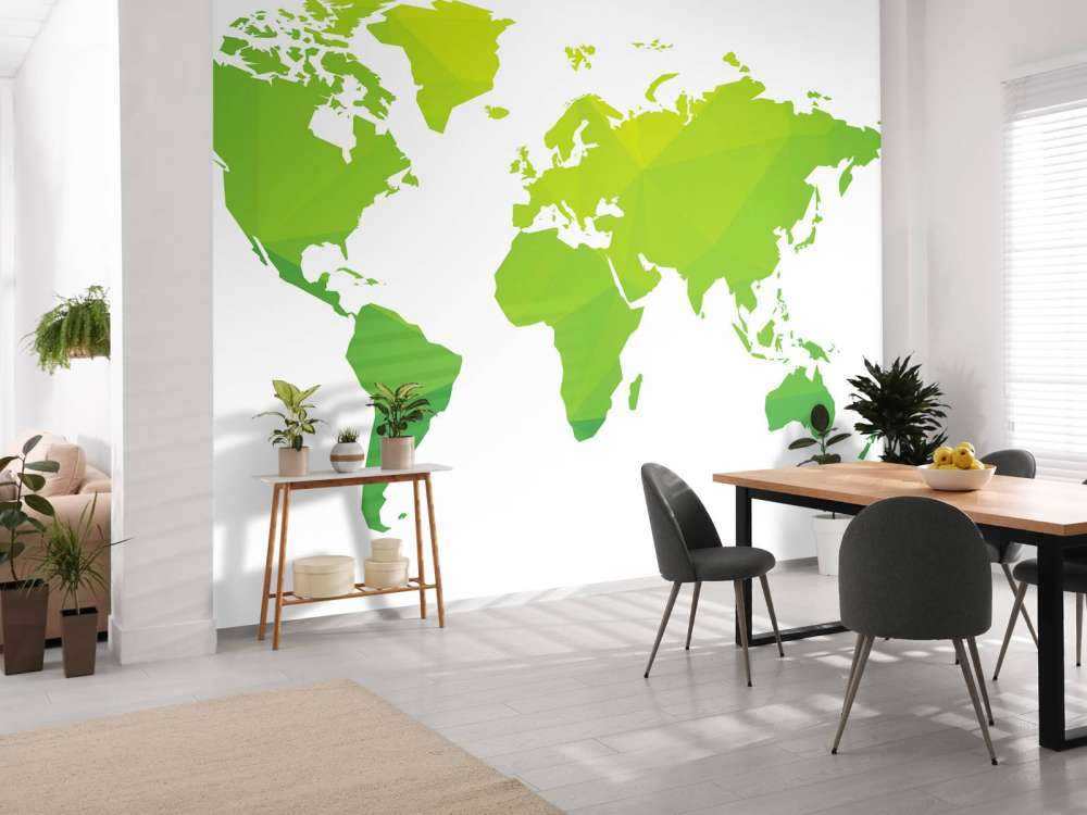 Groene wereldkaart
