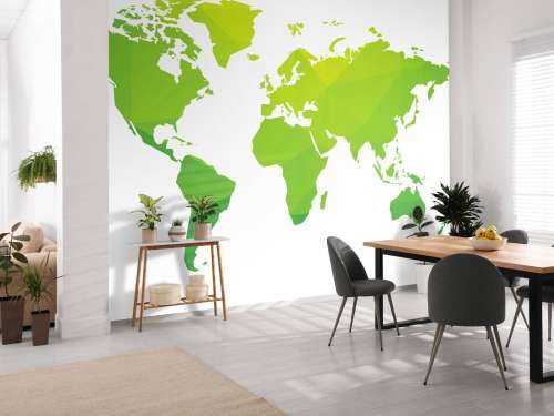 Groene wereldkaart