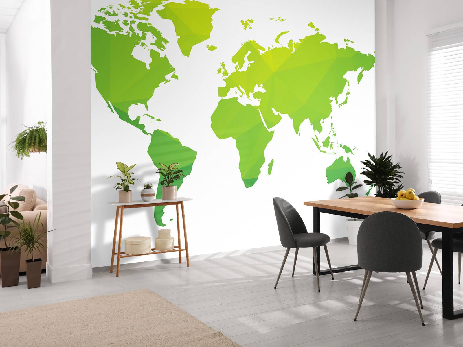 Groene wereldkaart