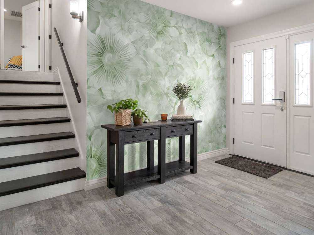 Botanical Watercolor Elegance Field Green