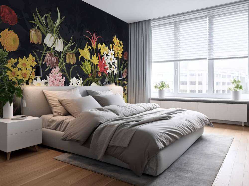 Spring Flowers - Silver Frost Gray