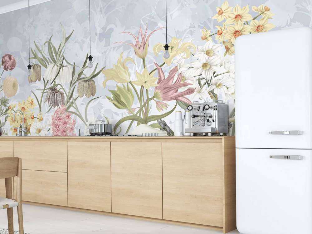 Spring Flowers - Soft Sky Blue