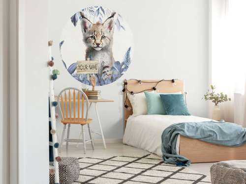 Baby lynx in de jungle blauw