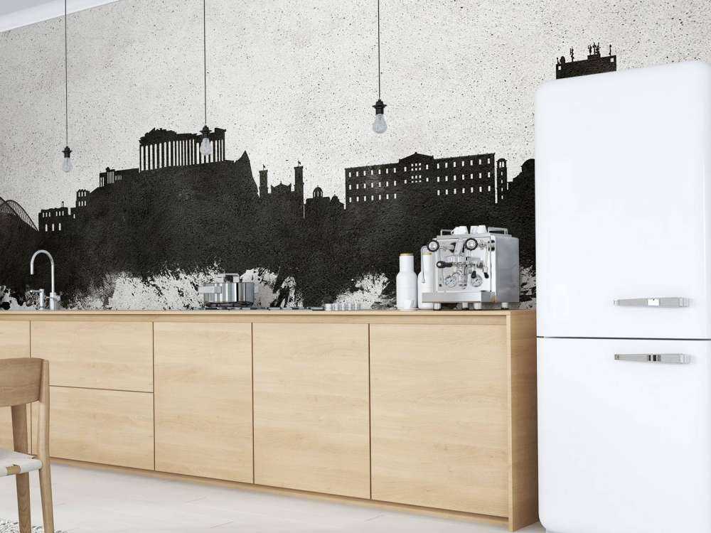 Waterverf skyline, Athene