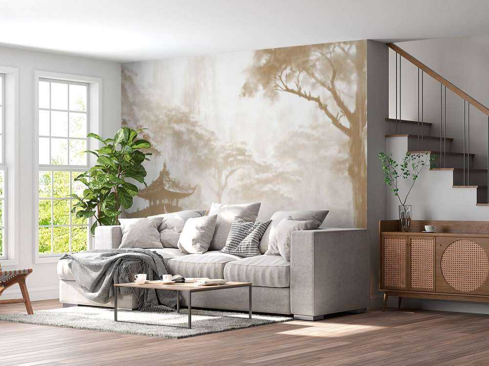 Nevelig Oosters Paviljoen, taupe