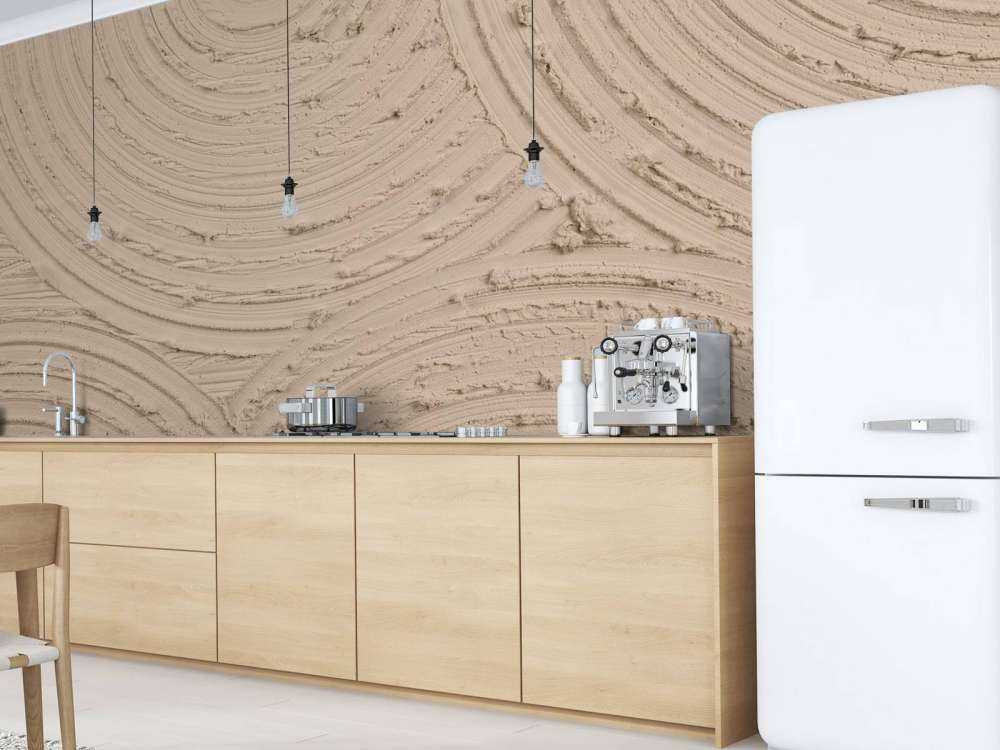 Zen cirkels grove structuur in taupe