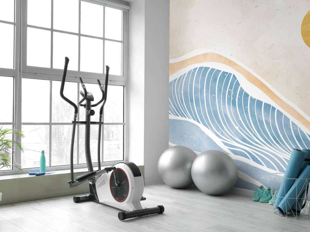 Blauwe golven voor de zon