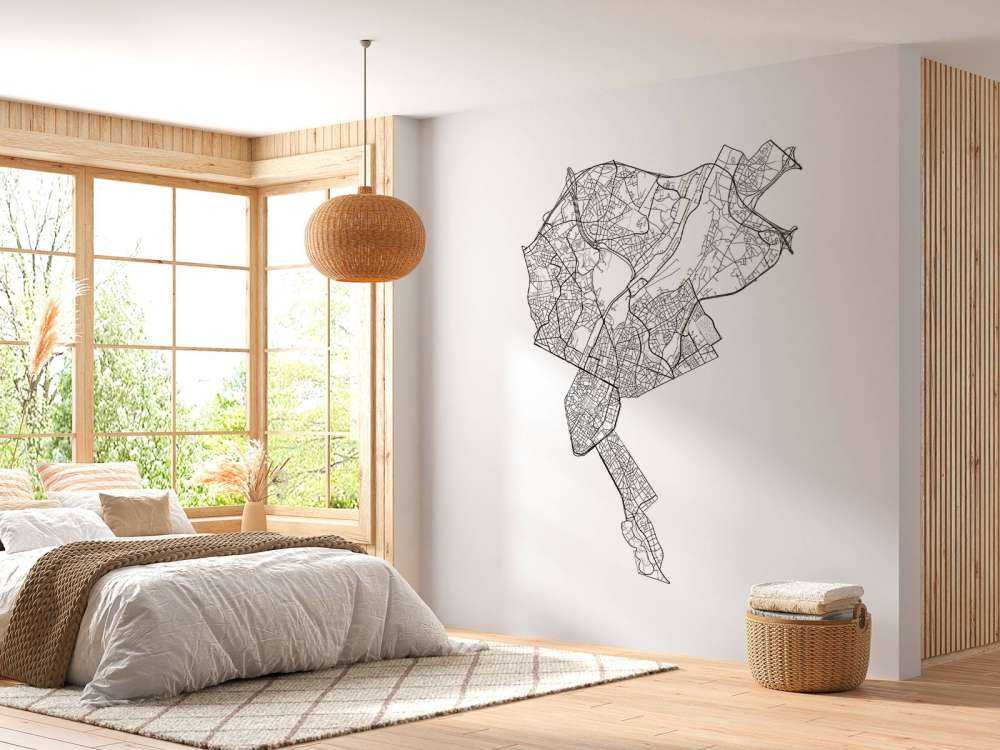 Plattegrond van Brussel, wit 