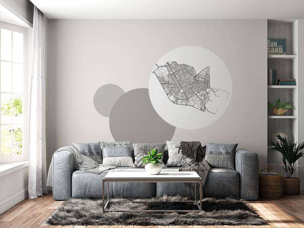 Plattegrond van Valencia, wit 