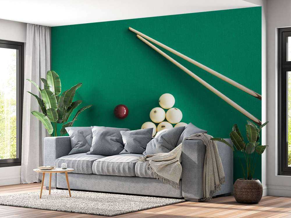 Pooltafel van bovenaf