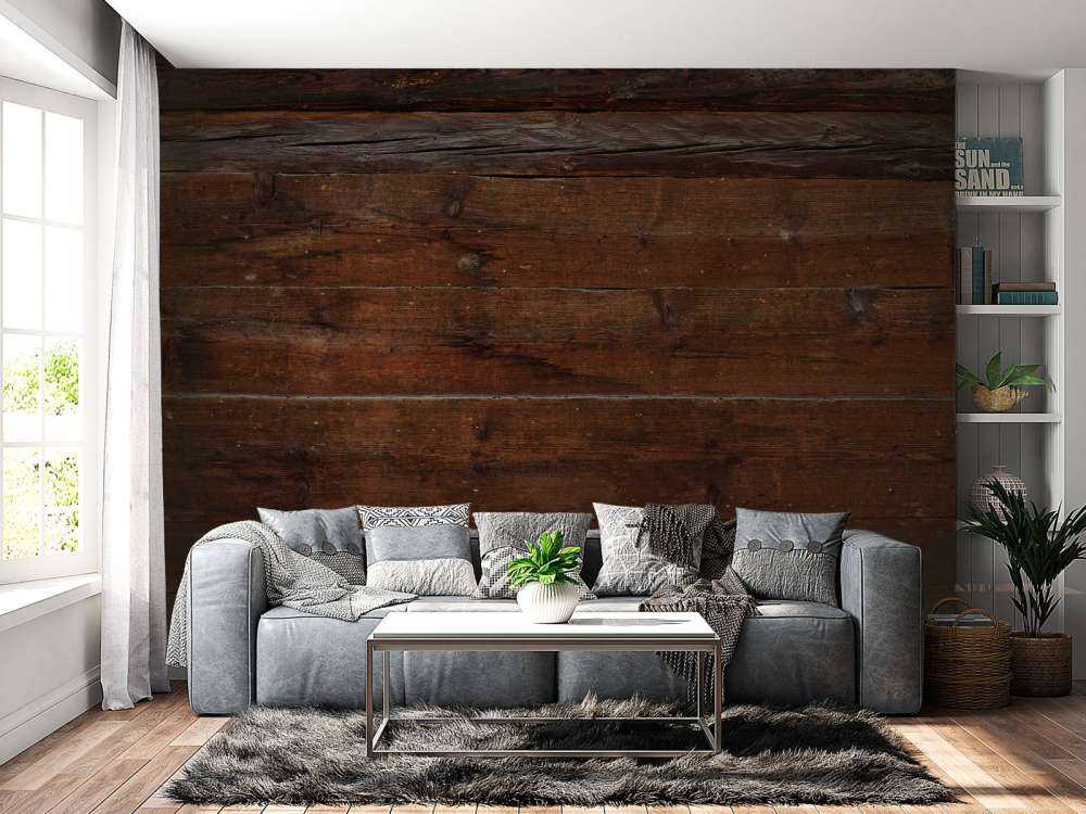Verschillende planken van donker hout