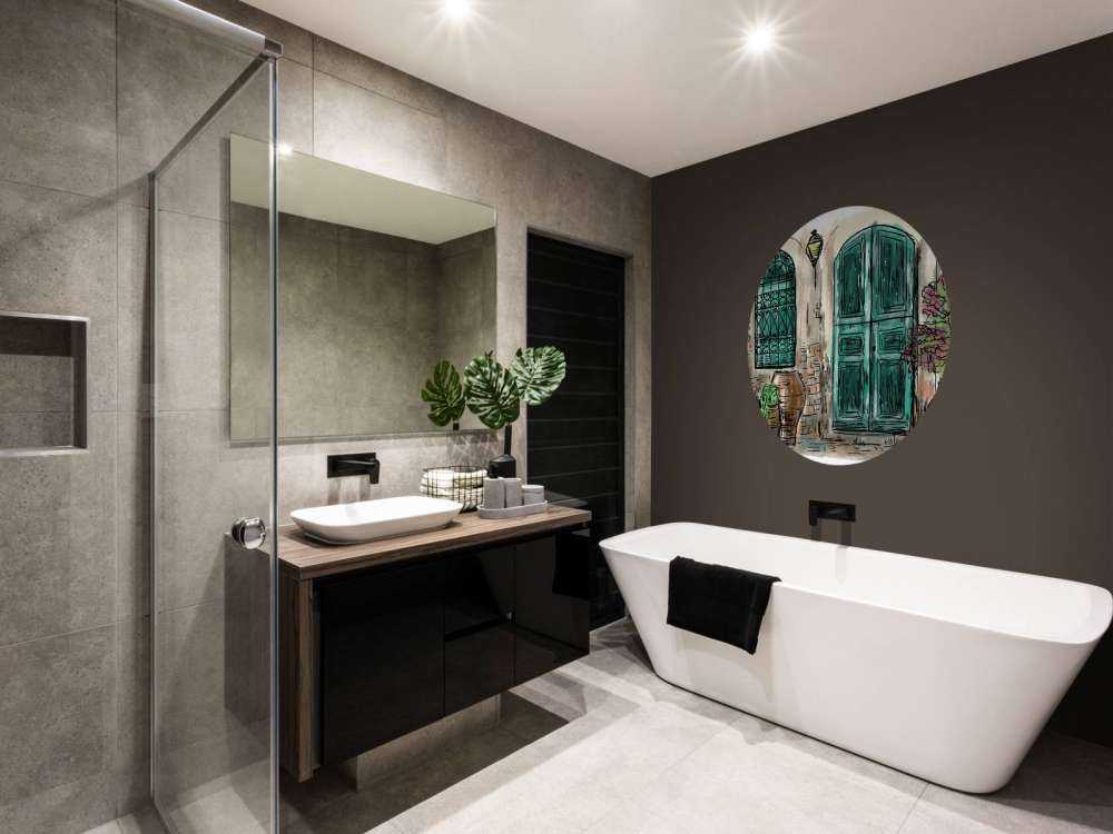 Tekening van een Mediterraans huis