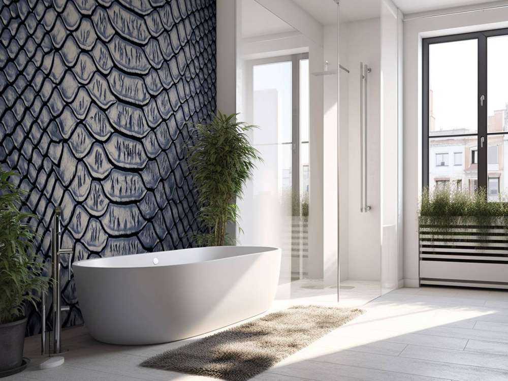 Donkere slangenhuid print