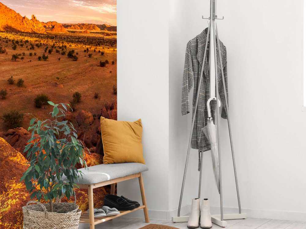 Zonsondergang in de woestijn van Namibië