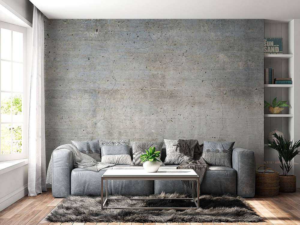 Gebroken betonnen muur