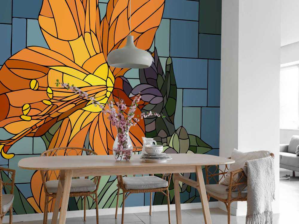 Kleurrijke oranje bloem