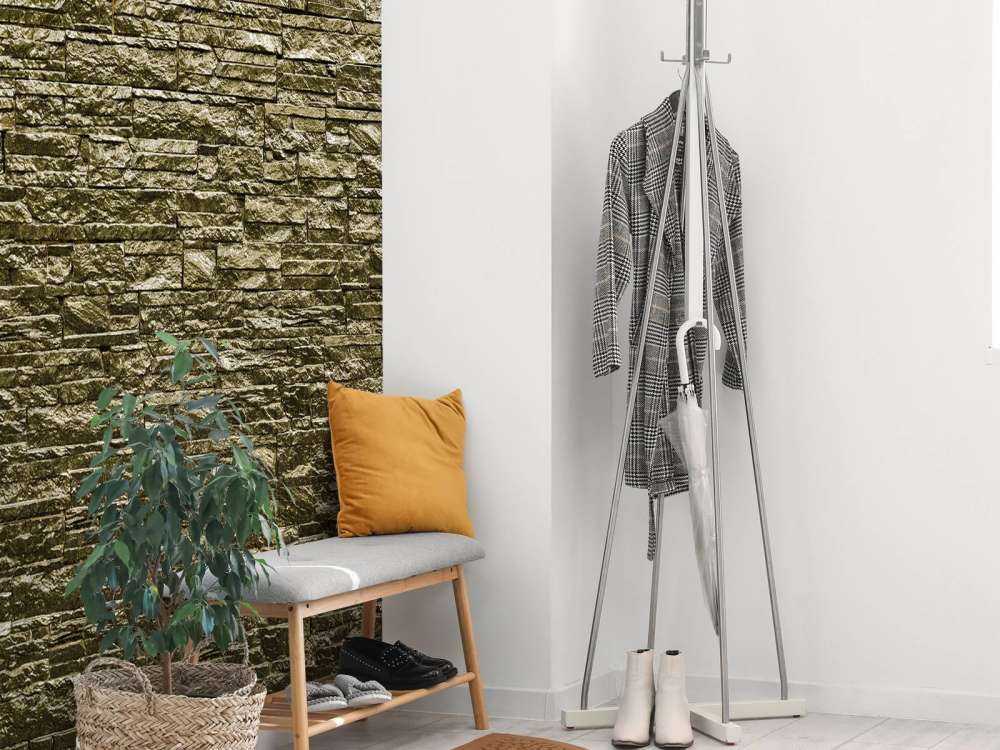 Muur met gouden stenen