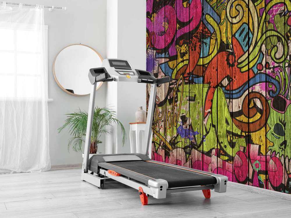 Straat graffiti op oud hout