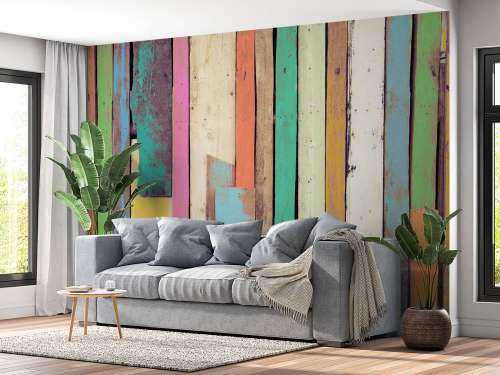Gekleurd sloop hout