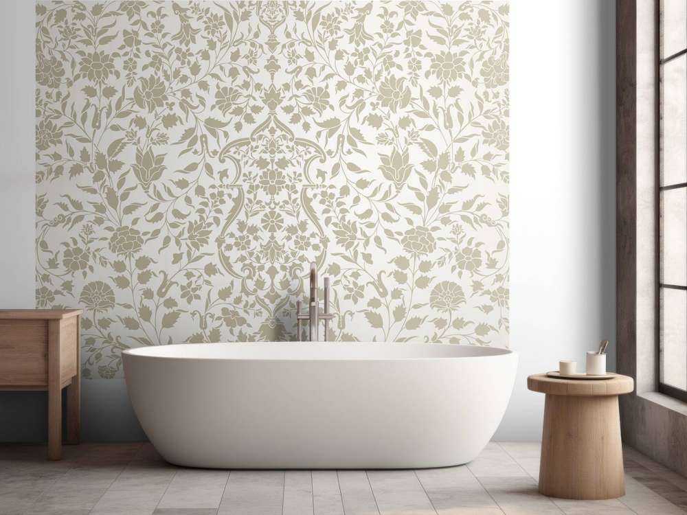 Beige bloemen illustratie