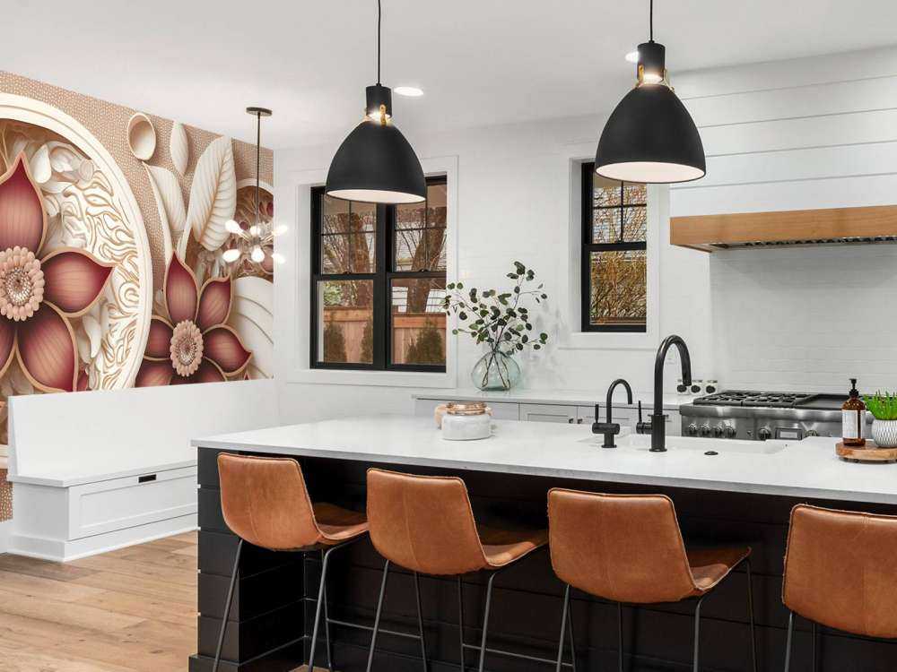 Bloemen en bladeren illustratie