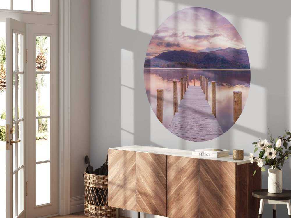 Steiger met zonsondergang