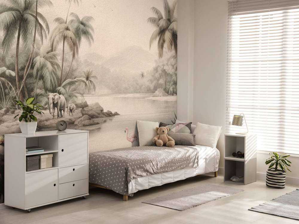 Jungle landschap met dieren