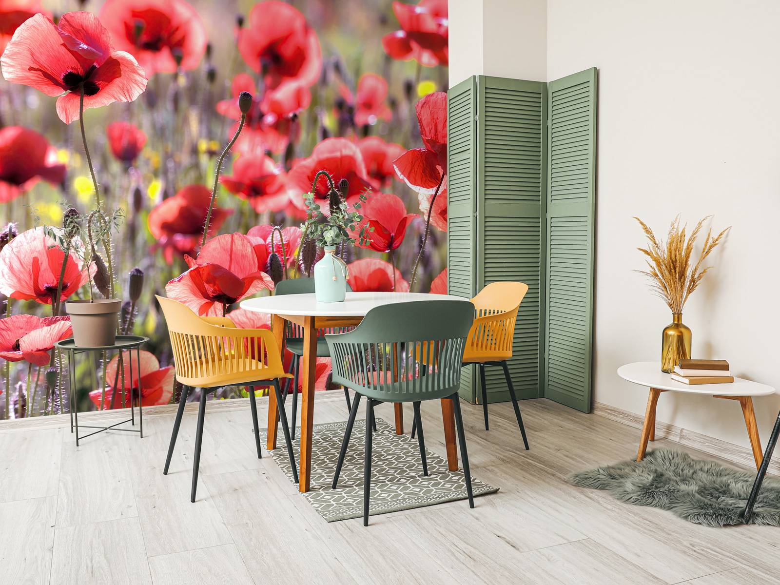 Klaprozen met vintage look