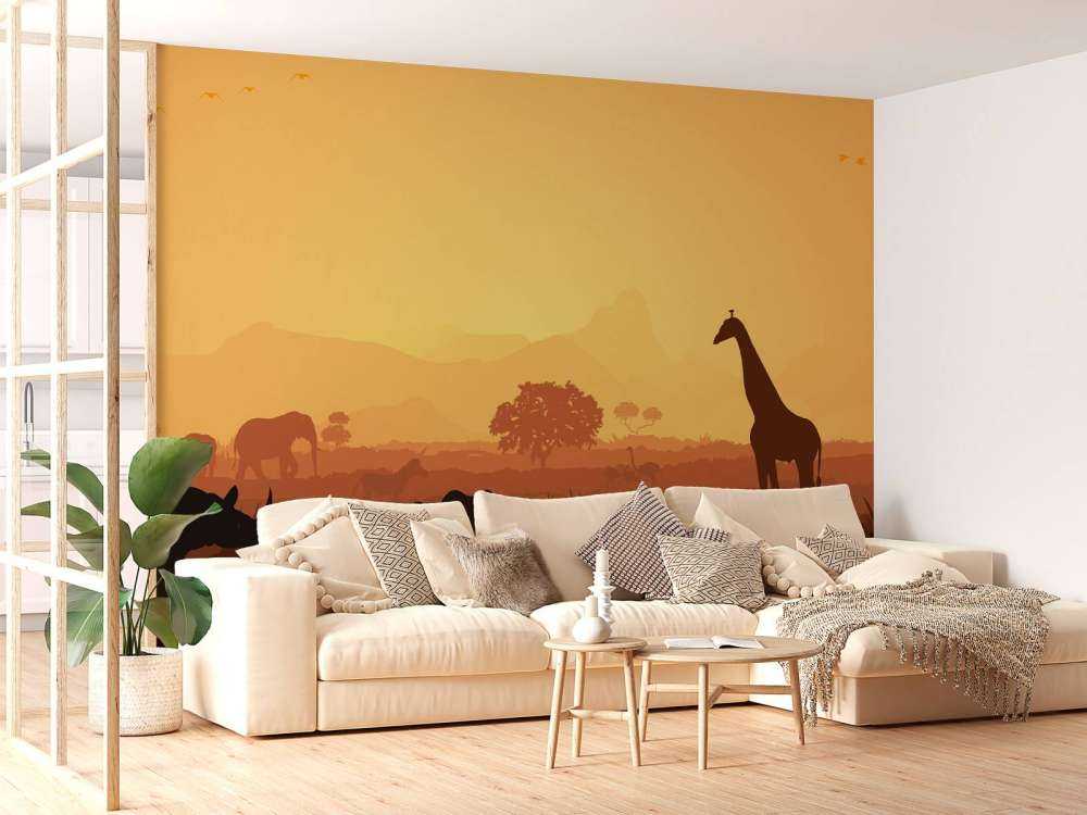 Wilde dieren op savanne