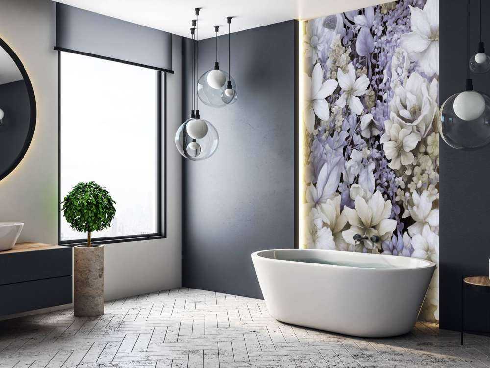 Flower festivalSEAMLESS Dark Gray