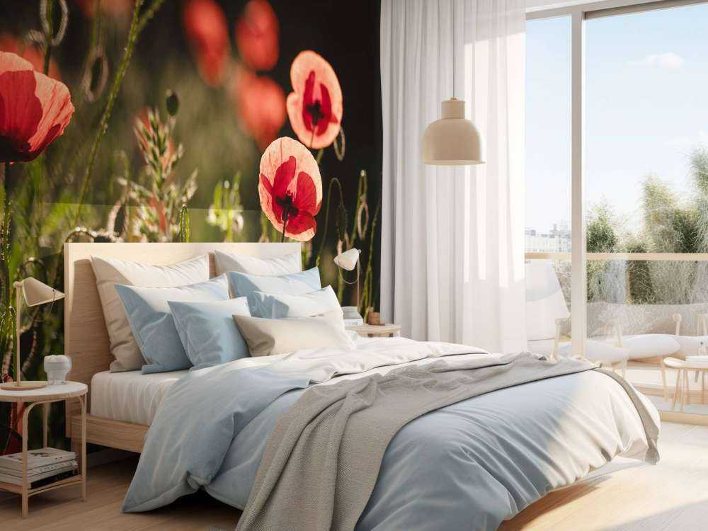 Dansende Klaprozen in Zonlicht