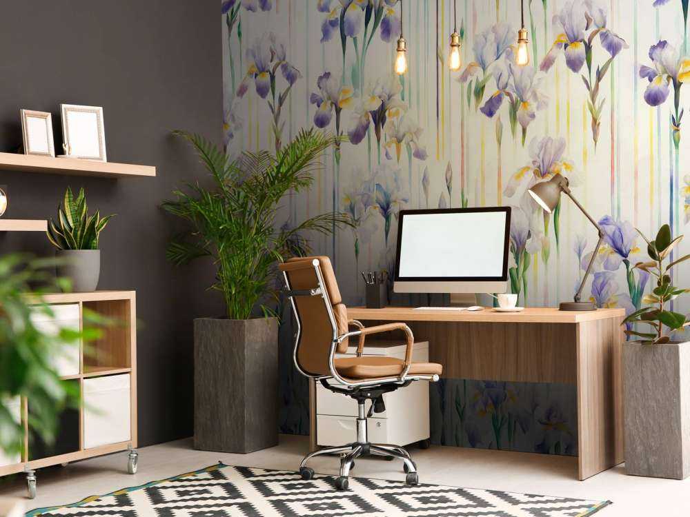 Irises and Stripes Seamless Pastel