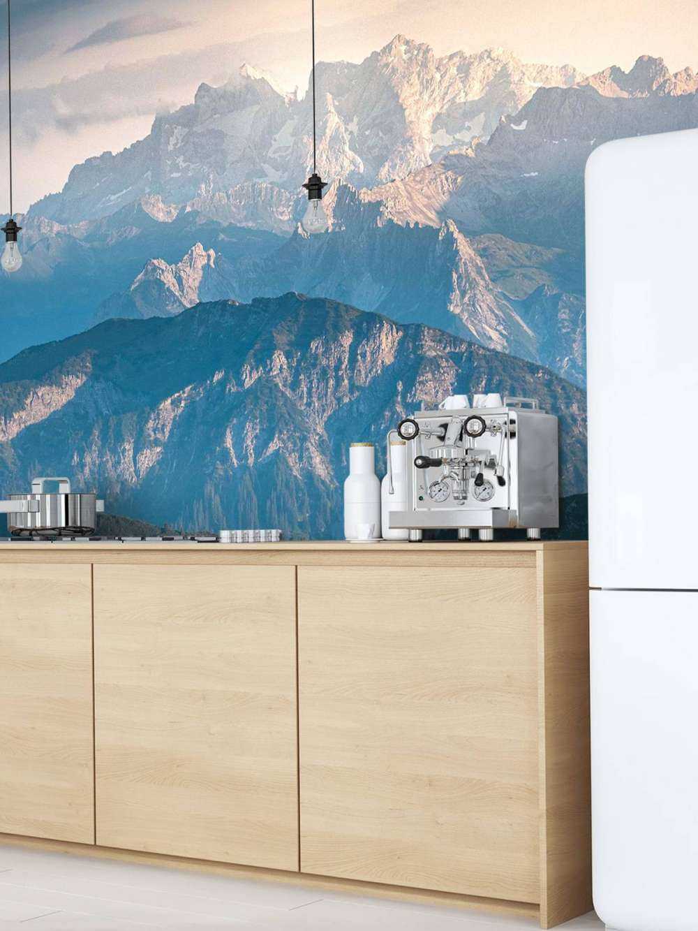 Blauwe gelaagdheid in bergland