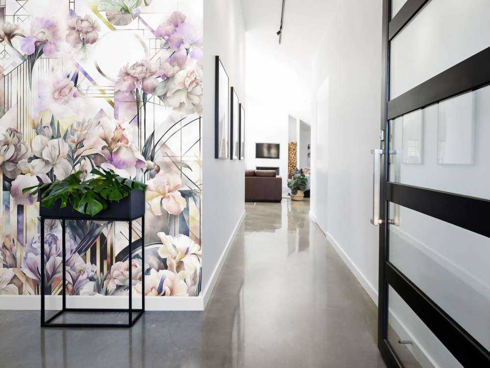 Huge Watercolor Irises Violet