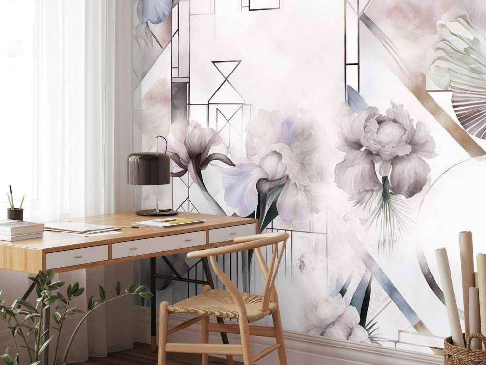 Watercolor Geometry Beige