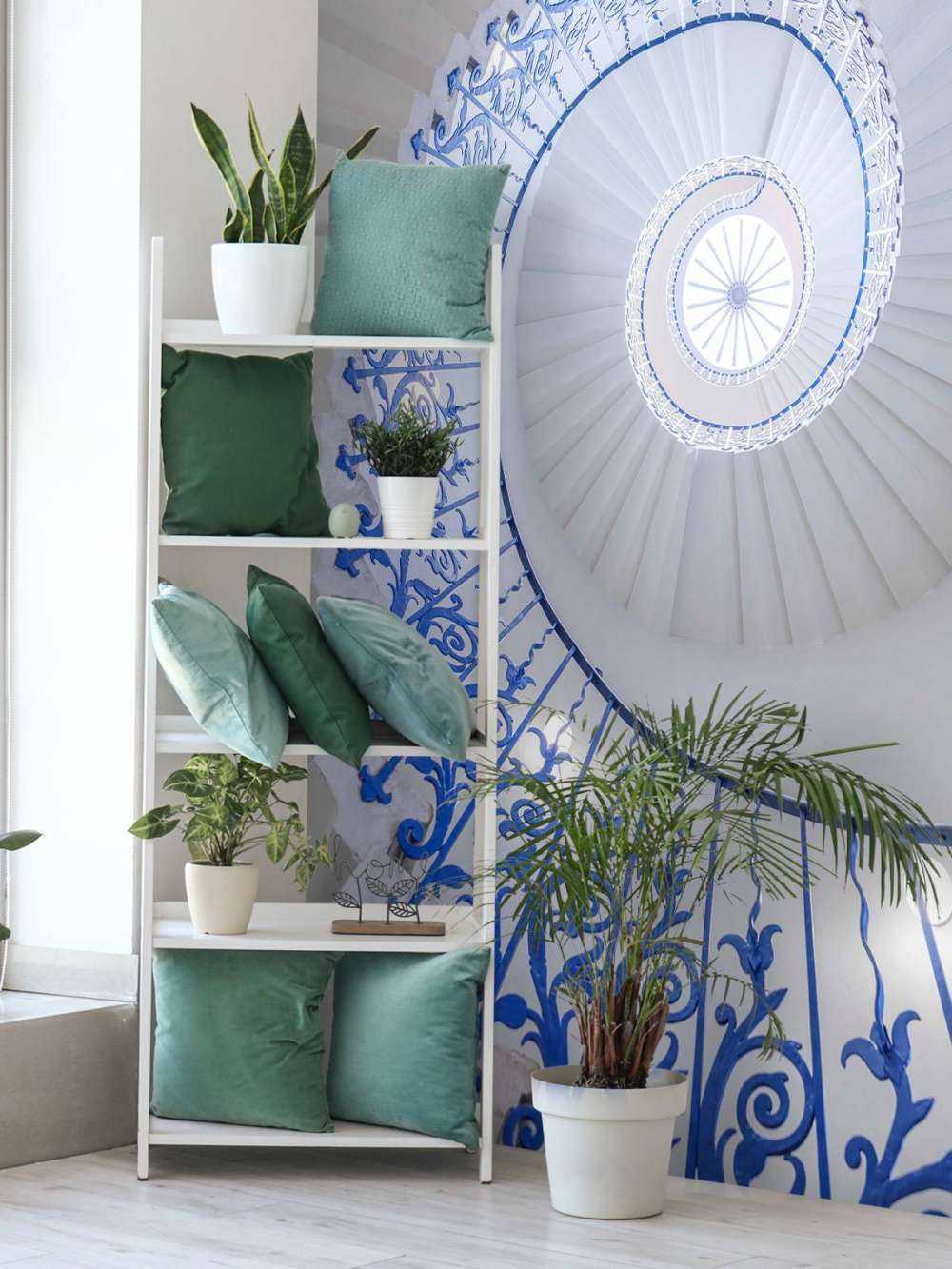 Futuristic spiral structure with central light