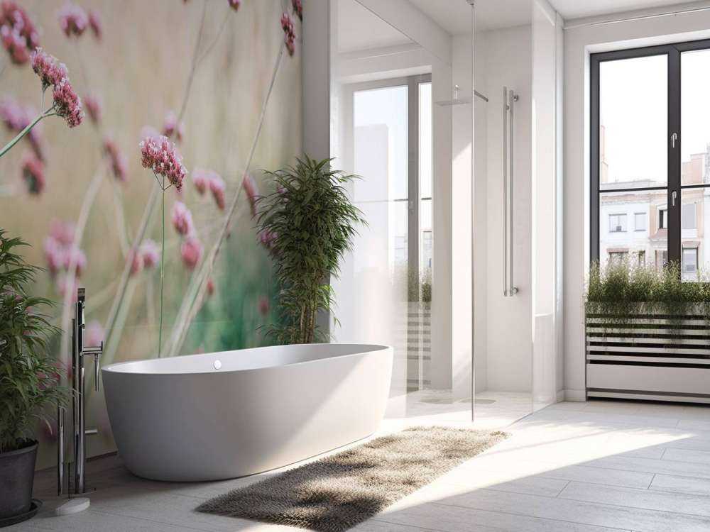 Soft pink meadow flowers