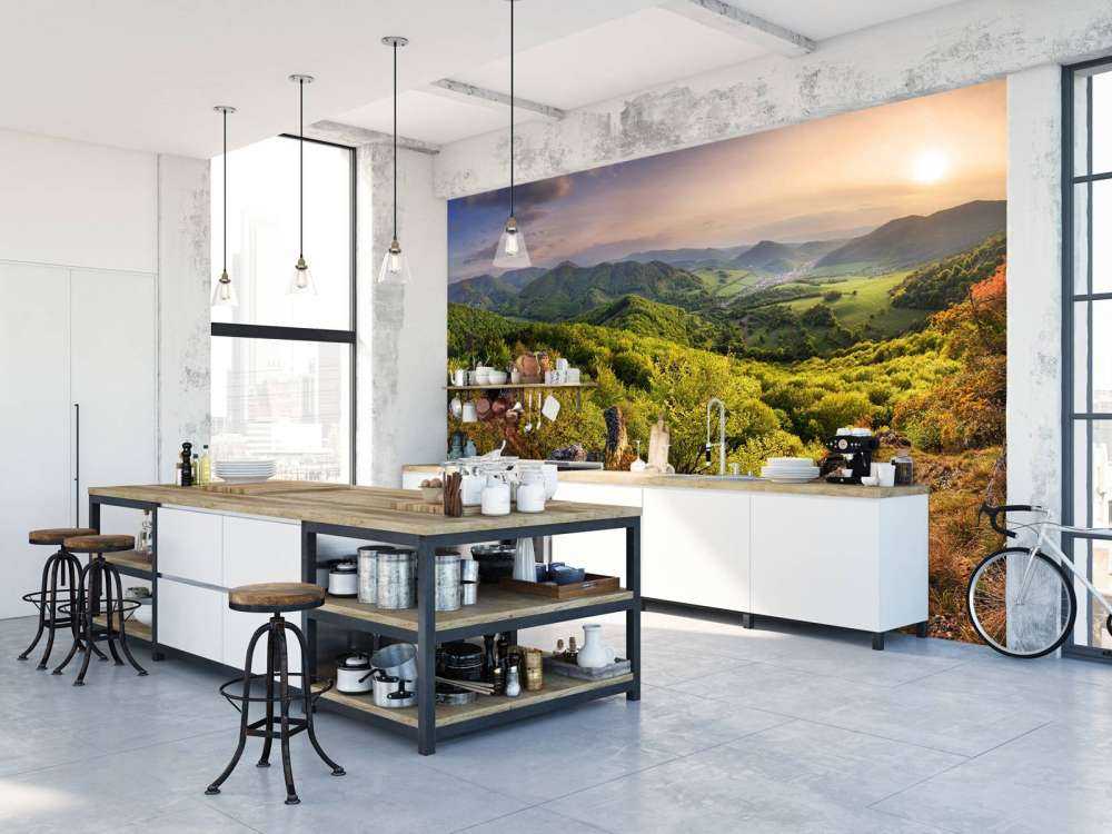 Berglandschap in de lente