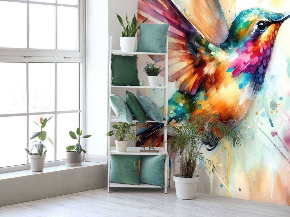 Iridescent Hummingbird Mid Flight