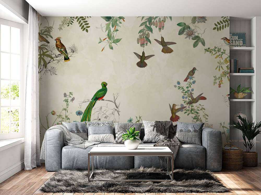 Fields of Colorful Birds