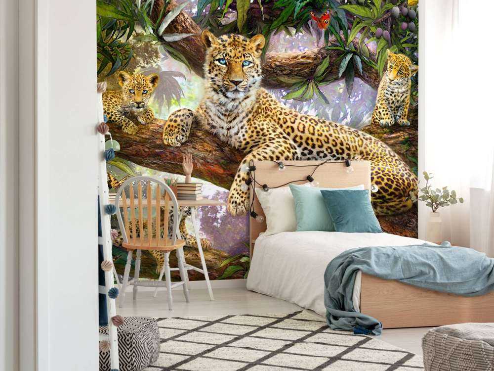 Tree Top Leopard Family