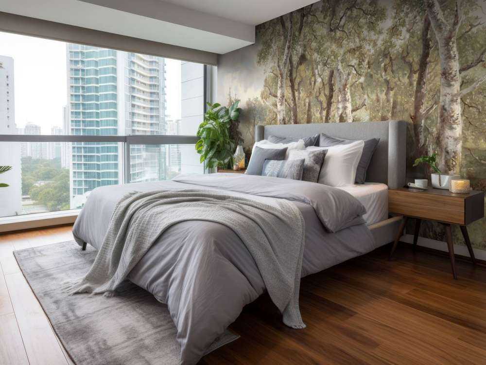 Forest Landscape Color Panorama